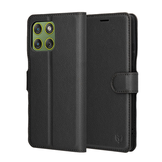 Θήκη για Motorola Edge 70, Techsuit, Leather Folio, Μαύρη