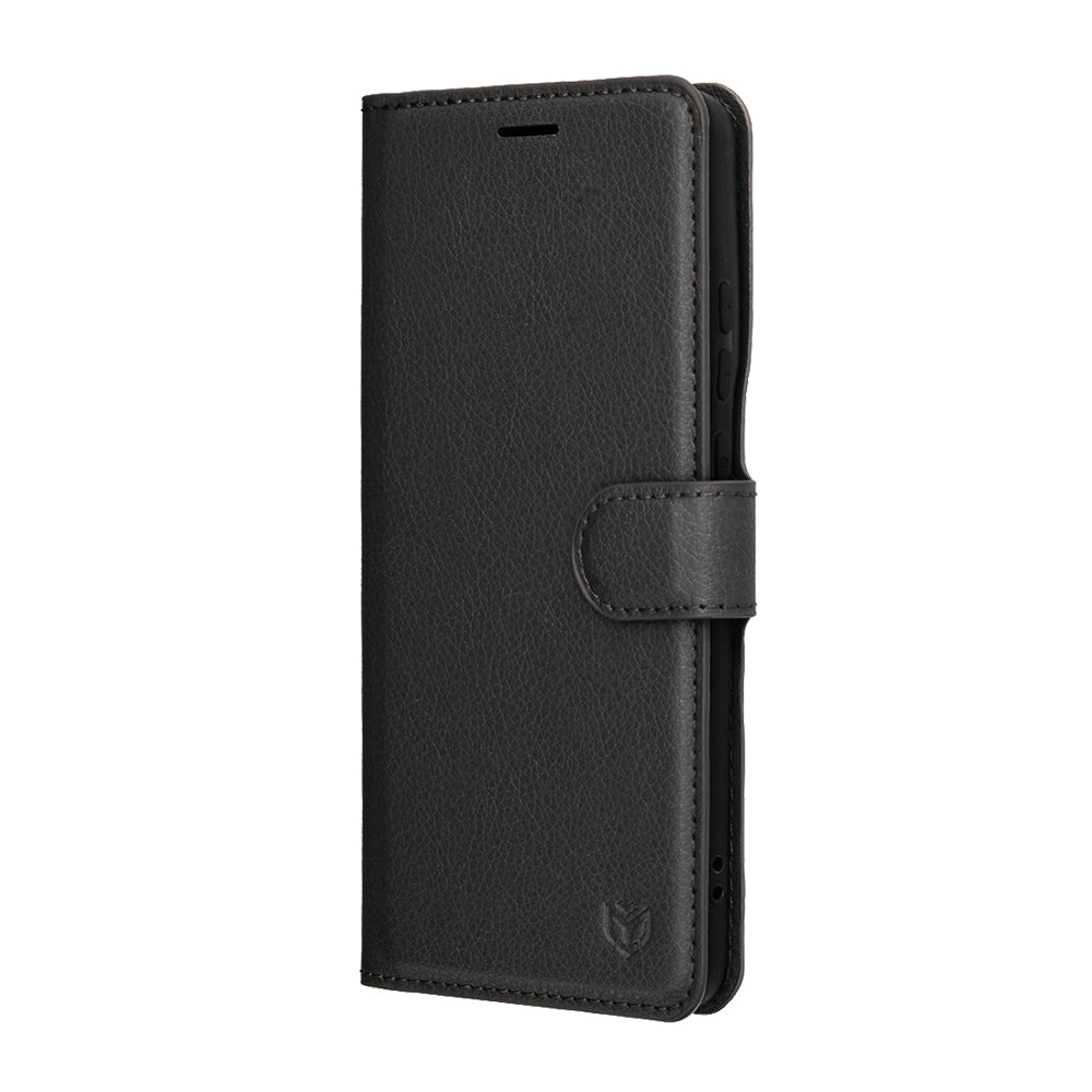 Θήκη για Motorola Edge 70, Techsuit, Leather Folio, Μαύρη