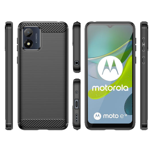 Θήκη για Motorola Moto E13, OEM, Carbon, Μαύρη