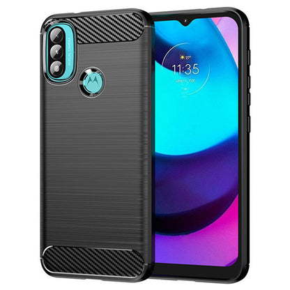 Θήκη για Motorola Moto E40 / E30 / E20, Techsuit, Carbon, Μαύρο