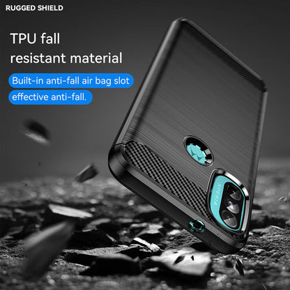 Θήκη για Motorola Moto E40 / E30 / E20, Techsuit, Carbon, Μαύρο