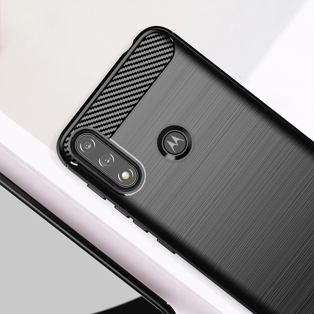 Θήκη για Motorola Moto E7i Power / E7 Power, Techsuit, Carbon, Μαύρο