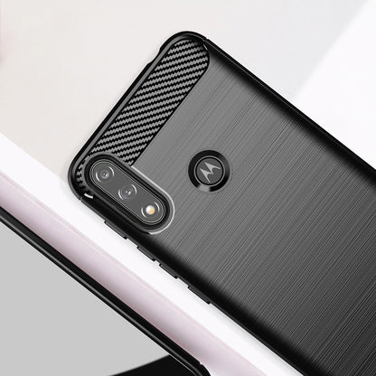 Θήκη για Motorola Moto E7i Power / E7 Power, Techsuit, Carbon, Μαύρο