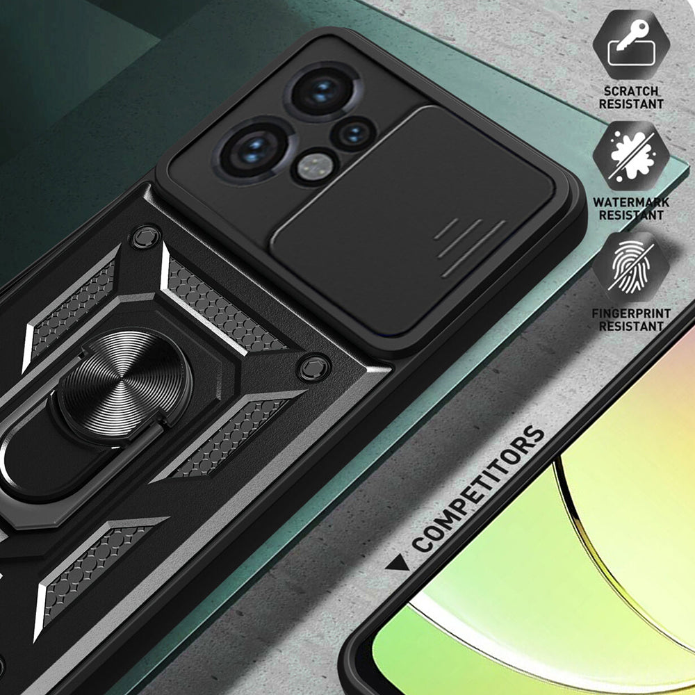 Θήκη για Motorola Moto G04s / E14 / G04 / G24, Techsuit, CamShield, Μαύρο