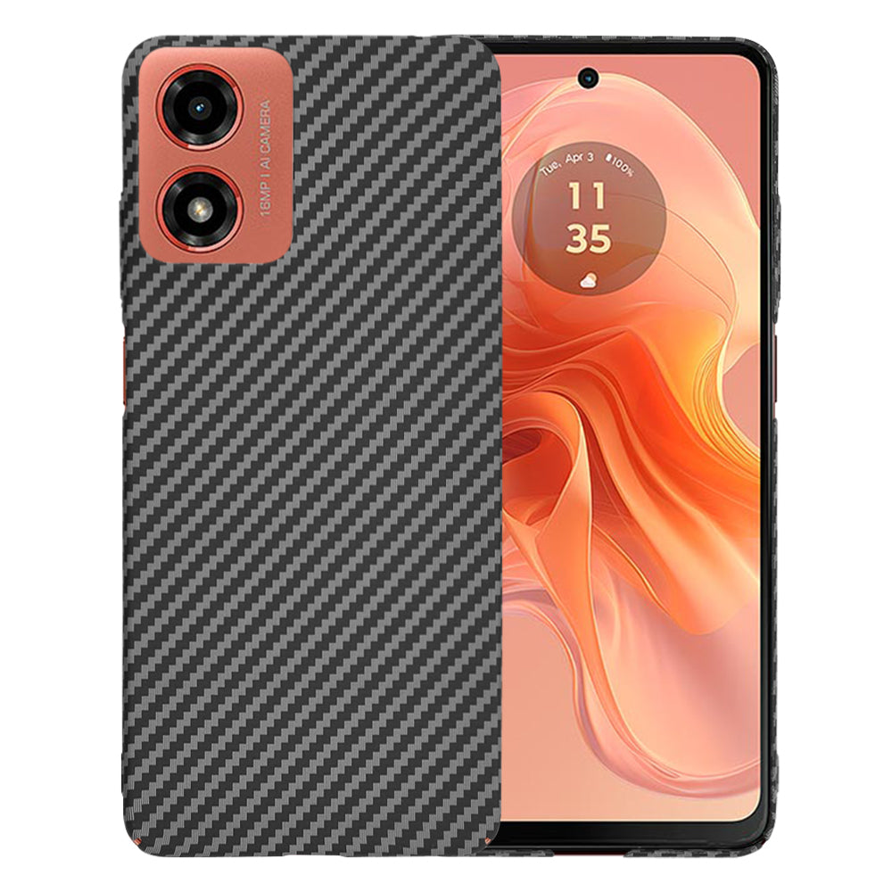 Θήκη για Motorola Moto G04s / E14 / G04 / G24, Techsuit, Carbonite FiberShell, Μαύρη