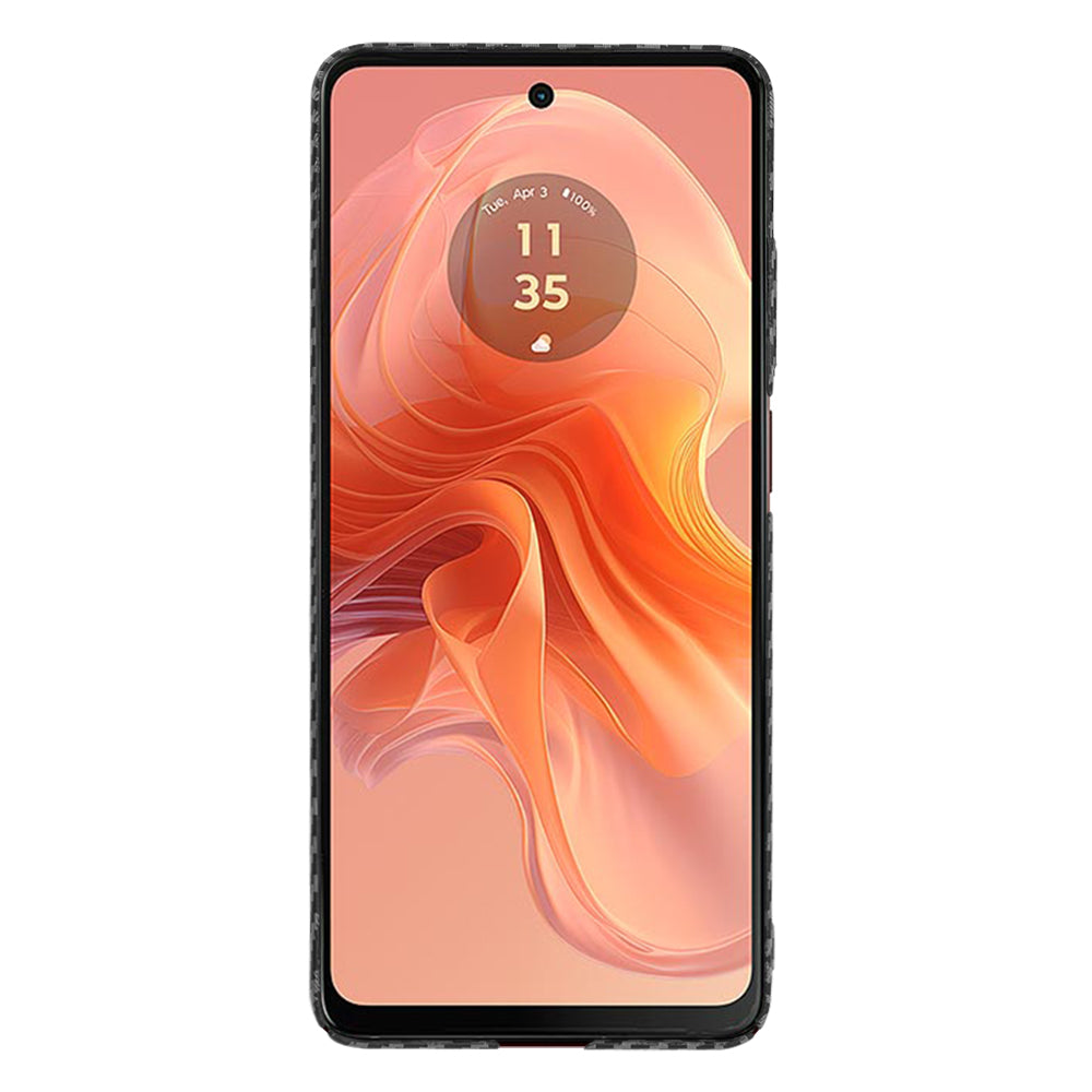 Θήκη για Motorola Moto G04s / E14 / G04 / G24, Techsuit, Carbonite FiberShell, Μαύρη