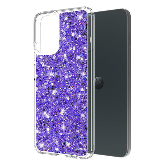 Case for Motorola Moto G14, Techsuit, Sparkly Glitter, Purple