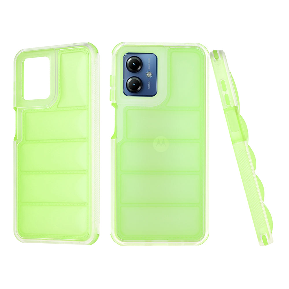 Case for Motorola Moto G14, Techsuit, Wave Shield, Green