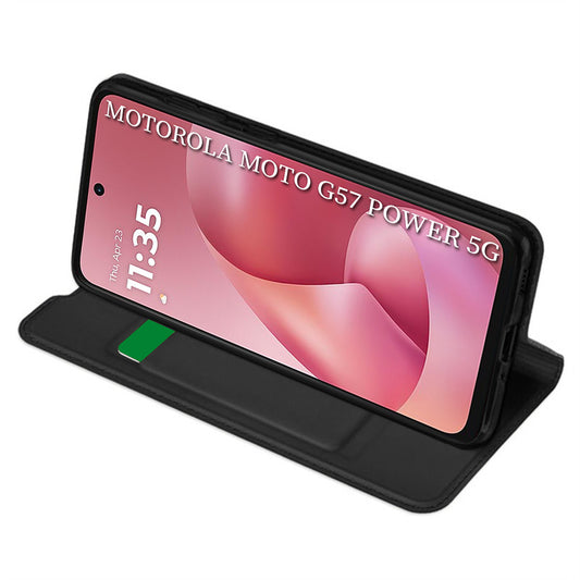 Θήκη για Motorola Moto G67 Power / G57 Power, Techsuit, Magskin Book, Μαύρη