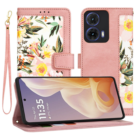 Θήκη για Motorola Moto G85, Techsuit, FlipCraft, Ροζ