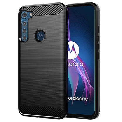 Θήκη για Motorola One Fusion+, Techsuit, Carbon, Μαύρο
