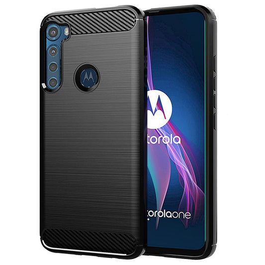 Θήκη για Motorola One Fusion+, Techsuit, Carbon, Μαύρο