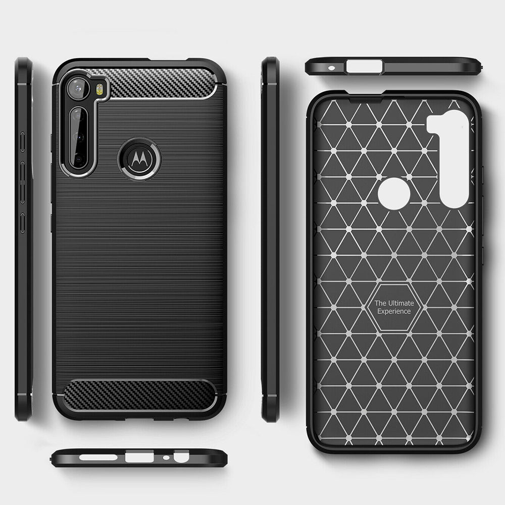 Θήκη για Motorola One Fusion+, Techsuit, Carbon, Μαύρο