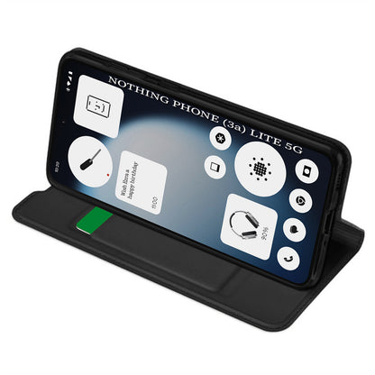 Case for Nothing Phone (3a) Lite, Techsuit, Magskin Book, Black