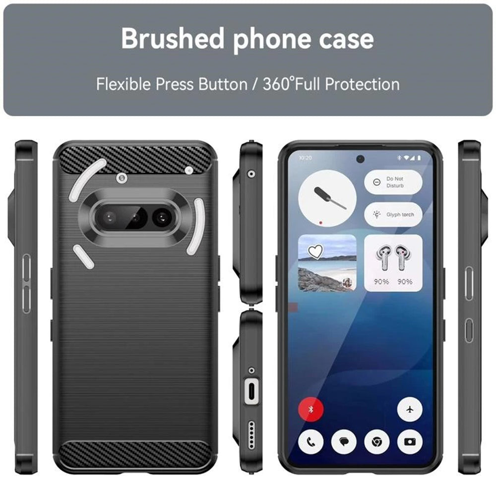 Case for Nothing Phone (3a), Techsuit, Carbon, Black