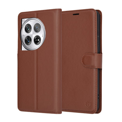 Θήκη για OnePlus 12, Techsuit, Leather Folio, Καφέ