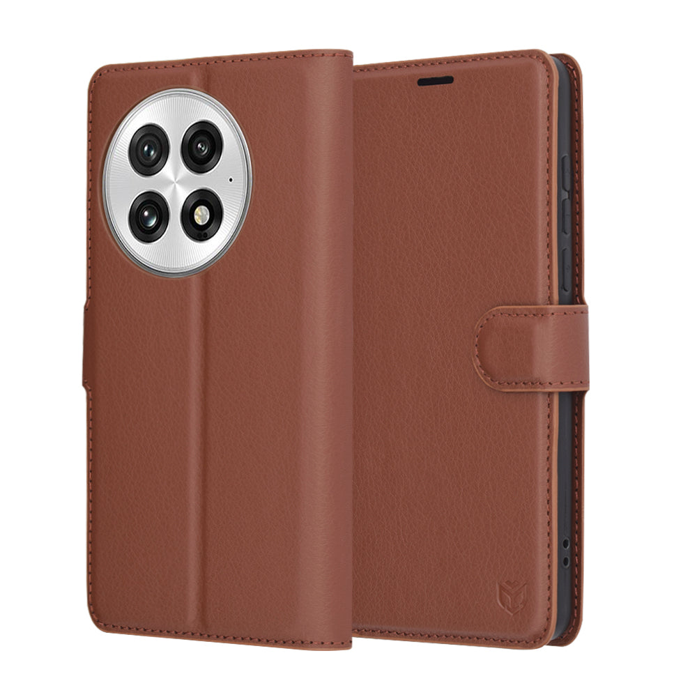 Θήκη για OnePlus 13, Techsuit, Leather Folio, Καφέ