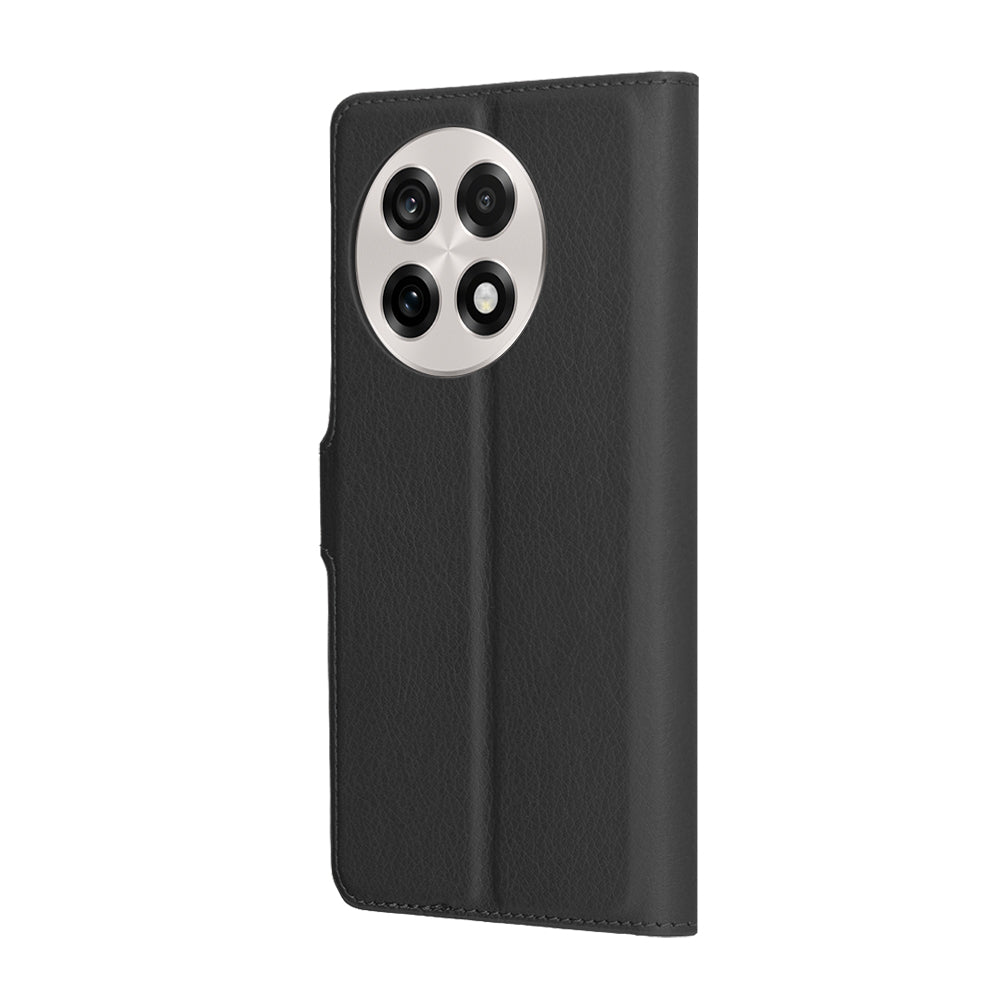 Case for OnePlus 13R, Techsuit, Leather Folio, Black