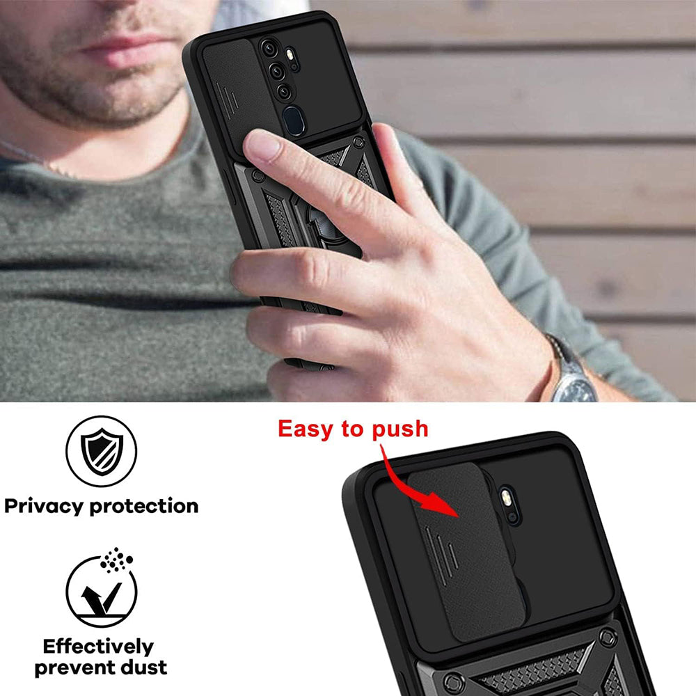 Case for Oppo A5 4G, Techsuit, CamShield, Black