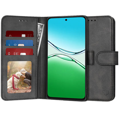 Case for Oppo A5 4G, Techsuit, Diary Book, Black