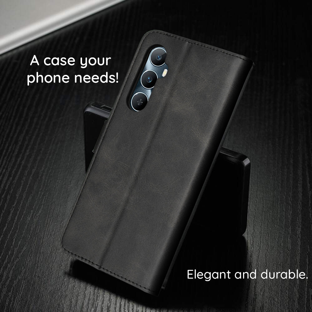 Case for Oppo A5 4G, Techsuit, Diary Book, Black