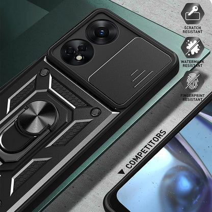 Θήκη για Oppo A98, Techsuit, CamShield, Μαύρη