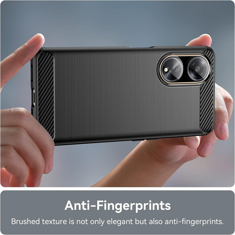 Case for Oppo A98, Techsuit, Carbon, Black