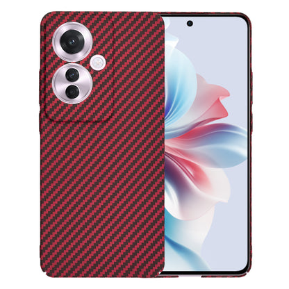 Case for Oppo Reno11 F, Techsuit, Carbonite FiberShell, Red