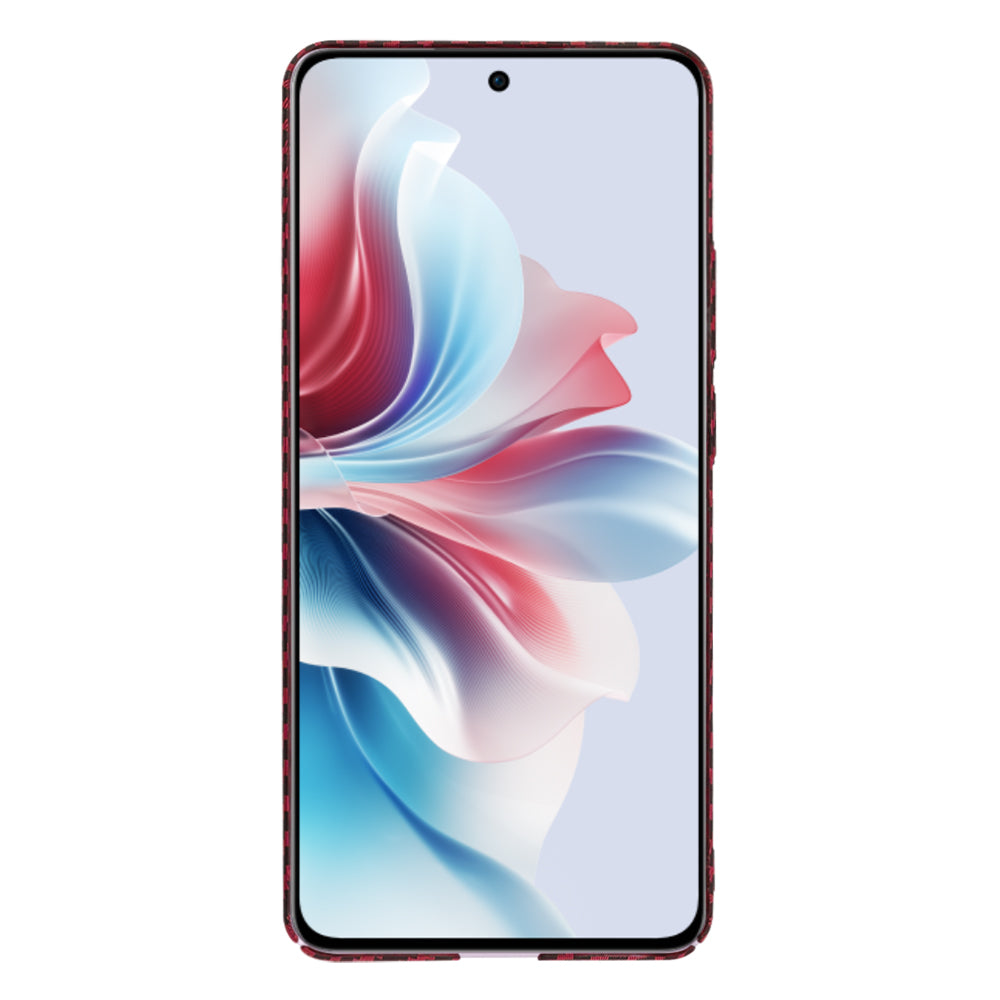 Case for Oppo Reno11 F, Techsuit, Carbonite FiberShell, Red