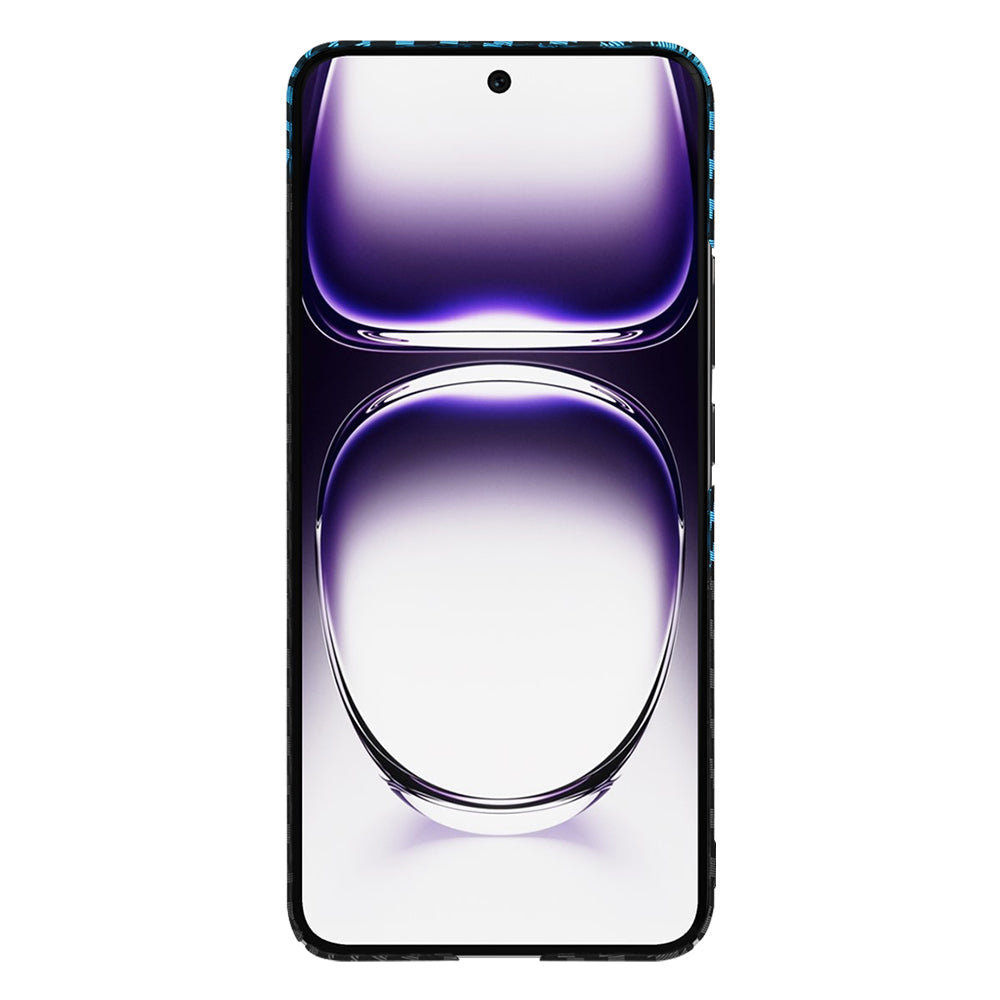 Case for Oppo Reno12, Techsuit, Carbonite FiberShell, Black Blue