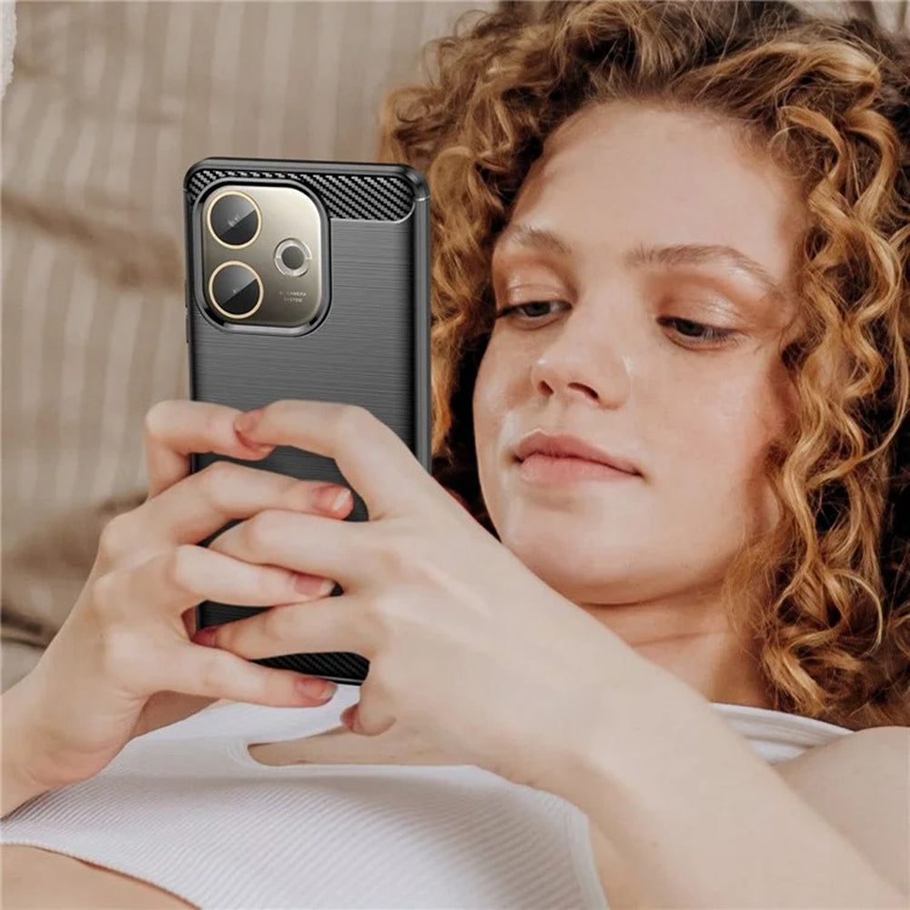 Case for Oppo Reno14, Techsuit, Carbon, Black