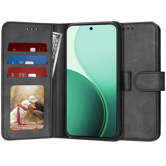 Case for Oppo Reno14, Techsuit, Diary Book, Black