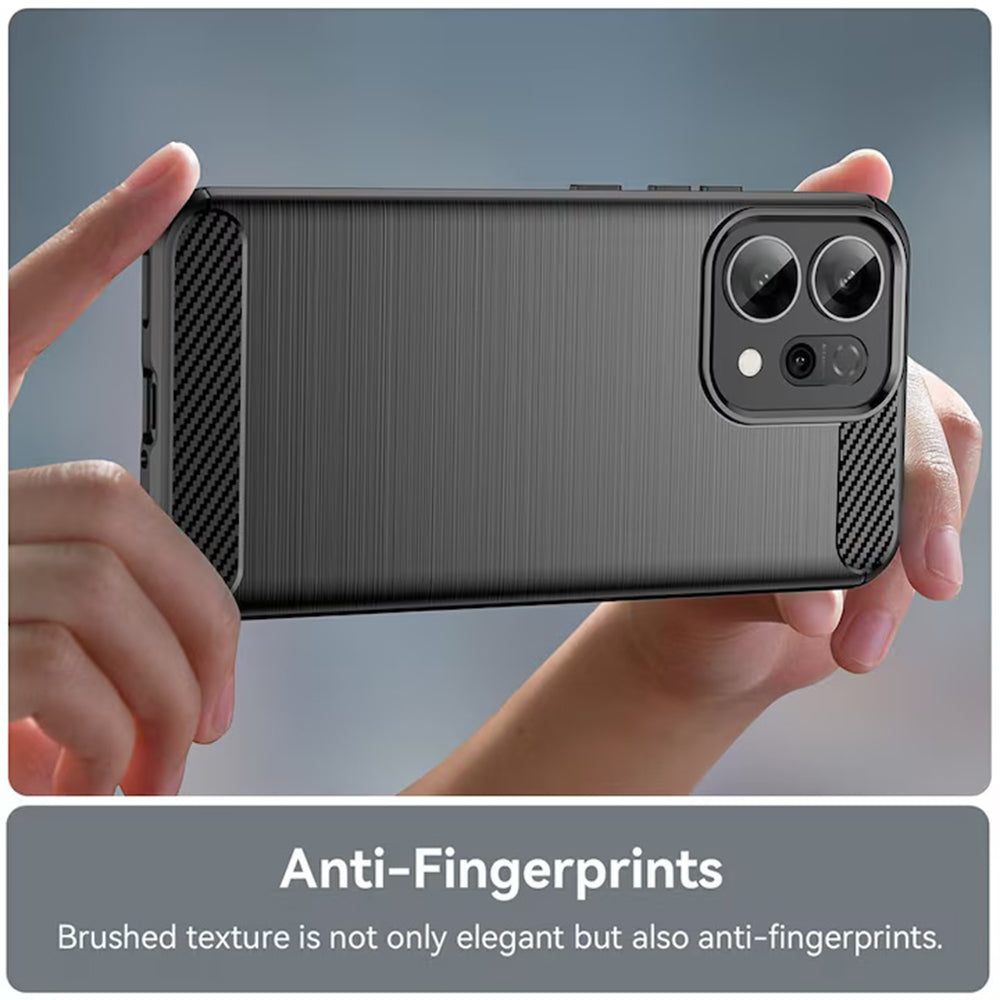 Case for Oppo Reno15 FS / Reno15 F, Techsuit, Carbon, Black