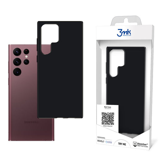Case for Samsung Galaxy S22 Ultra 5G S908, 3MK, Matte Black