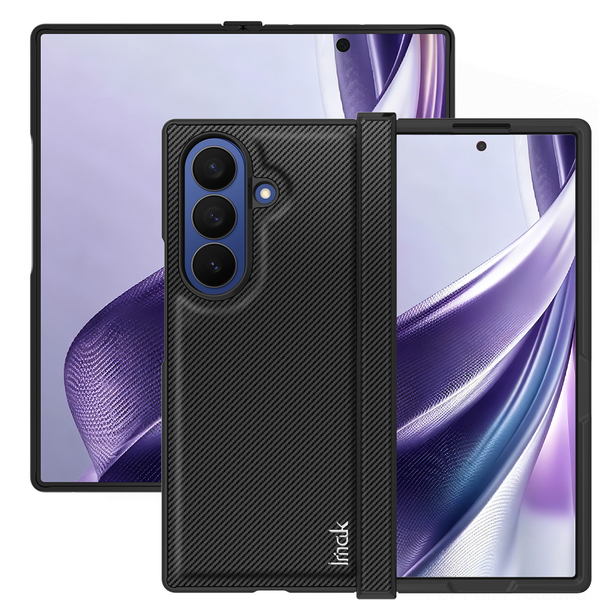 Case for Samsung Galaxy Z Fold8 Ultra F976, Imak, Carbon, Black