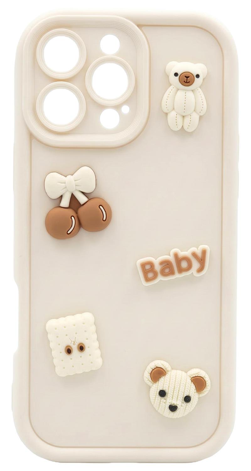 Case for Samsung Galaxy S26 Ultra S948, OEM, Ultra Trendy 3D Bear, Beige