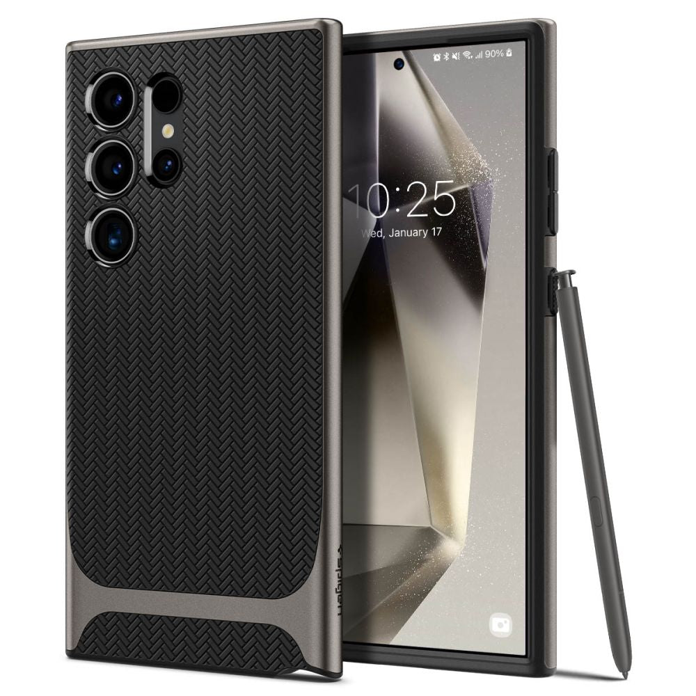 Case for Samsung Galaxy S24 Ultra S928, Spigen, Neo Hybrid, Gray ACS07305