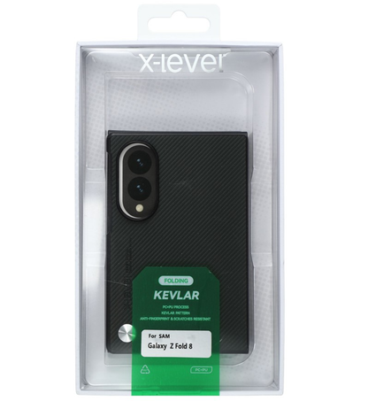 Case for Samsung Galaxy Z Fold8 F971, X-Level, Carbon, Black