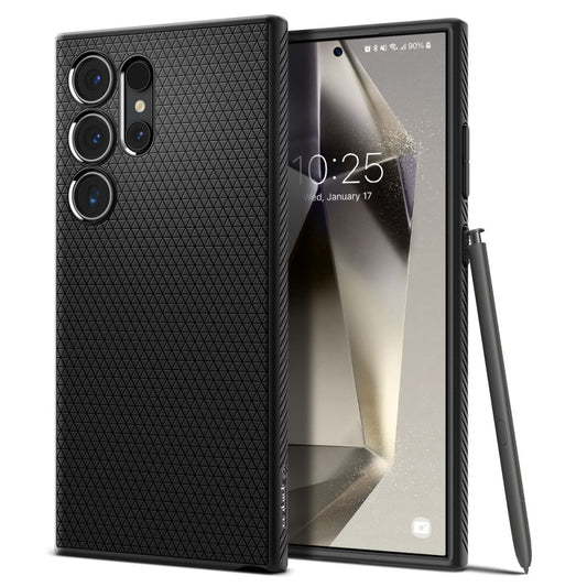 Case for Samsung Galaxy S24 Ultra S928, Spigen, Liquid Air, Black ACS07287