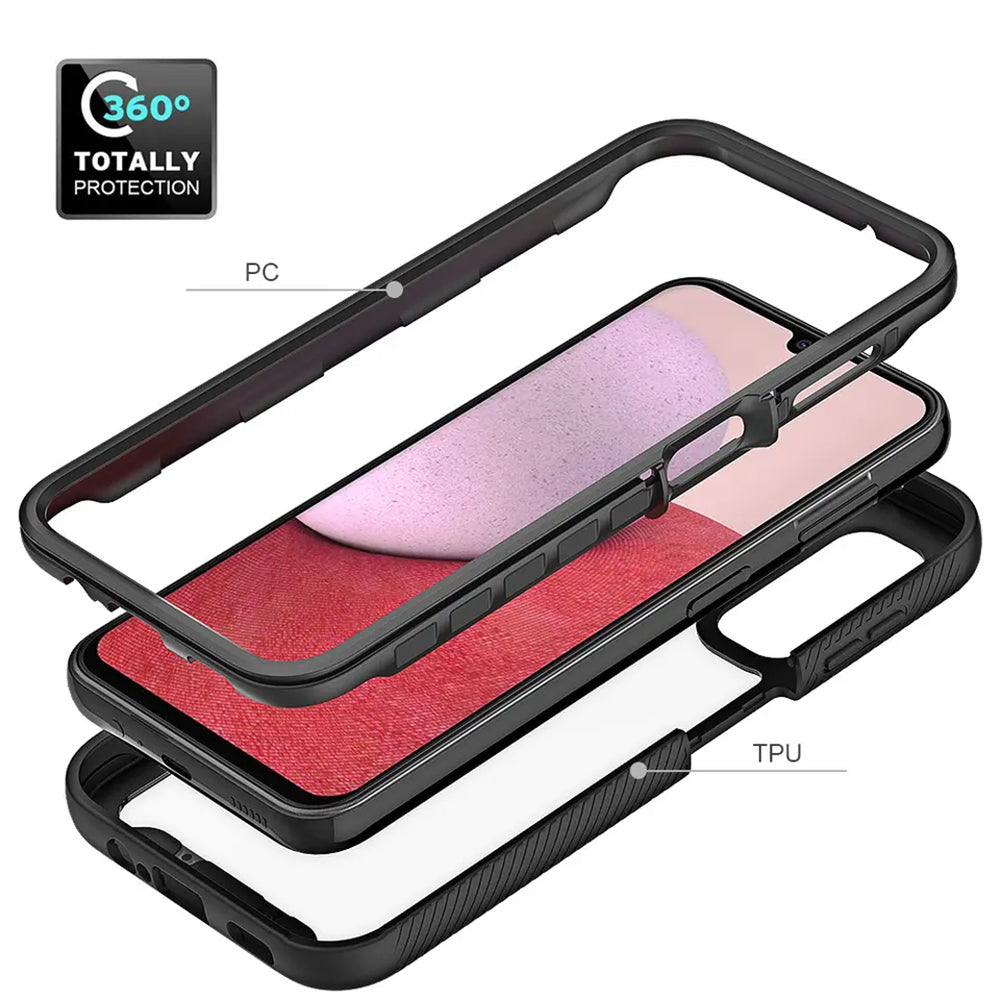 Case for Samsung Galaxy A14 A145 / A14 5G A146, Techsuit, Defense360 Pro, Black