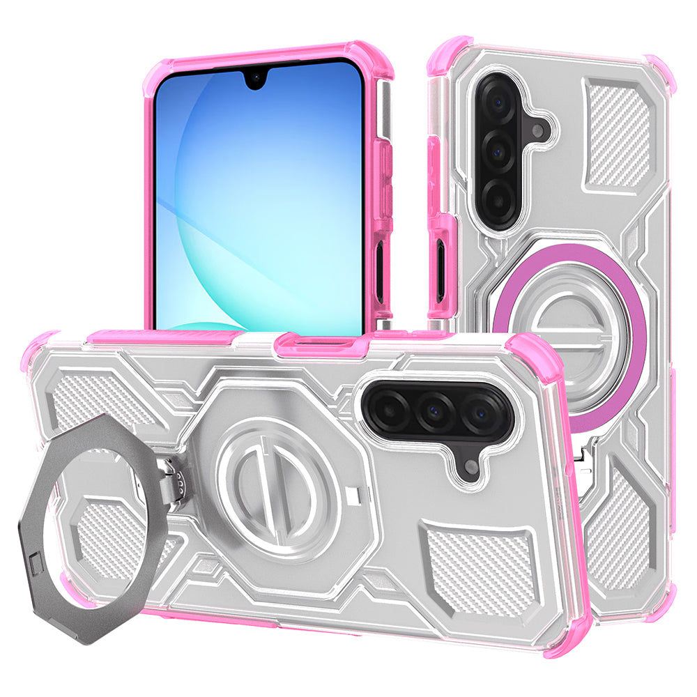 Case for Samsung Galaxy A18 5G A186 / A18 4G A185 / F17 / M17 / A17 4G A175, Techsuit, Carbon Shield Pro, Pink