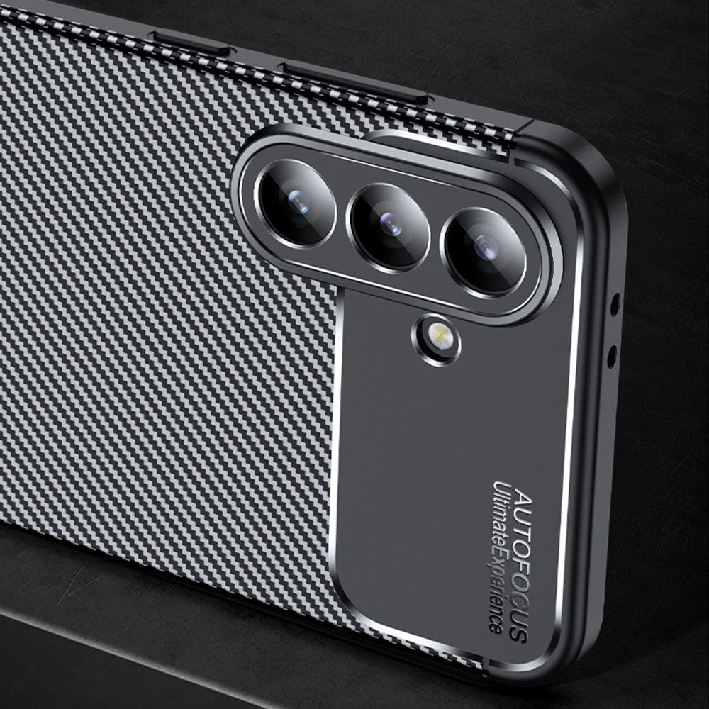 Case for Samsung Galaxy A36 A366, Techsuit, CarbonFiber, Black