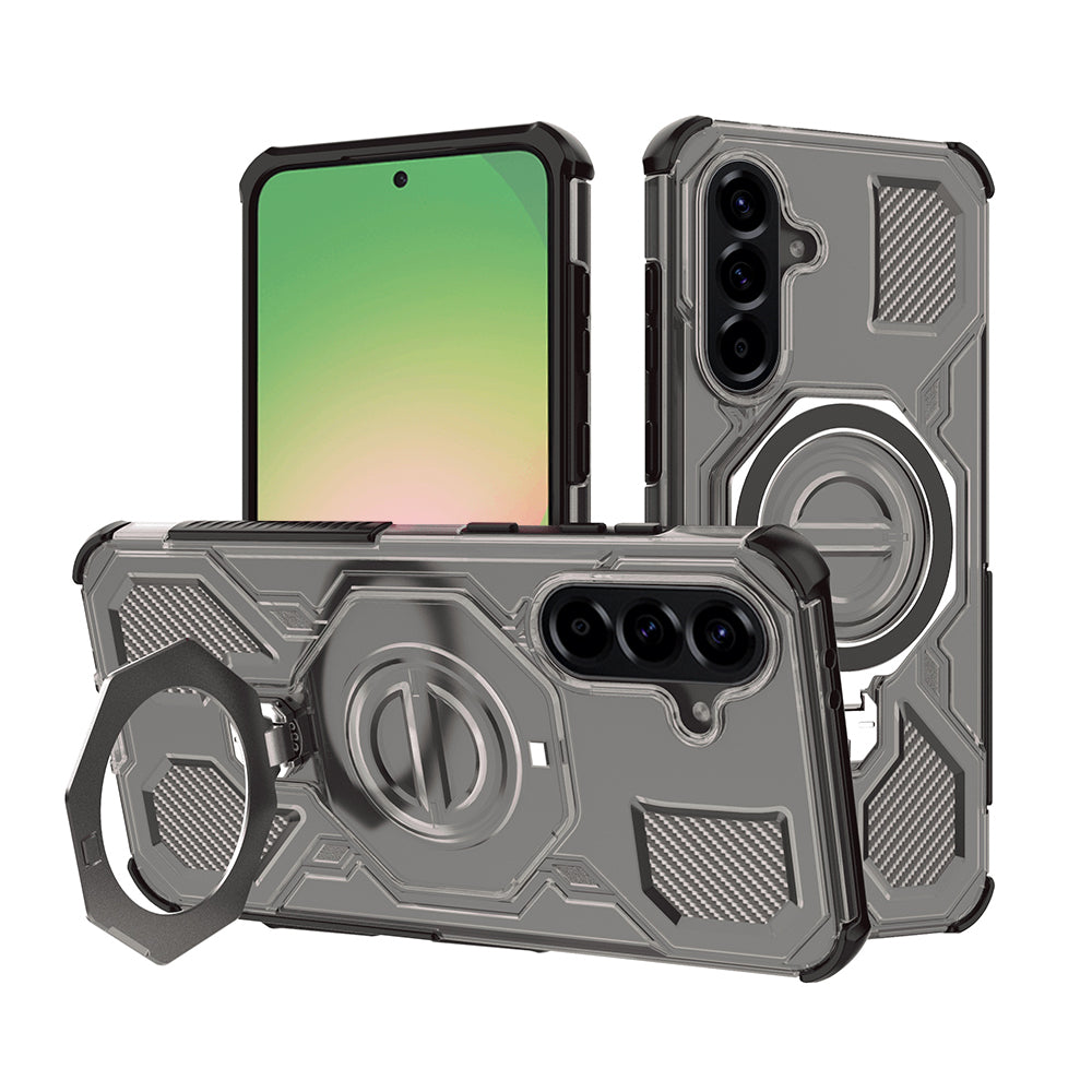 Case for Samsung Galaxy A56 A566, Techsuit, Carbon Shield Pro, Smoke