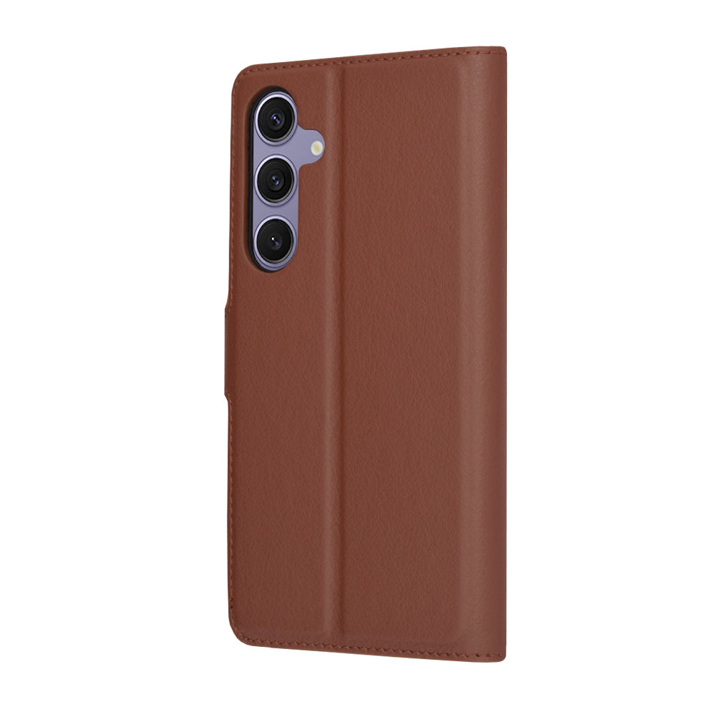 Case for Samsung Galaxy S24+ S926, Techsuit, Leather Folio, Brown