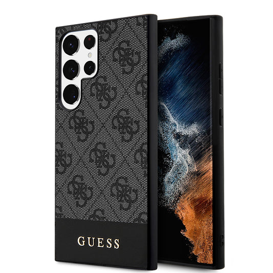 Θήκη για Samsung Galaxy S24 Ultra S928, Guess, 4G Stripe, Μαύρη