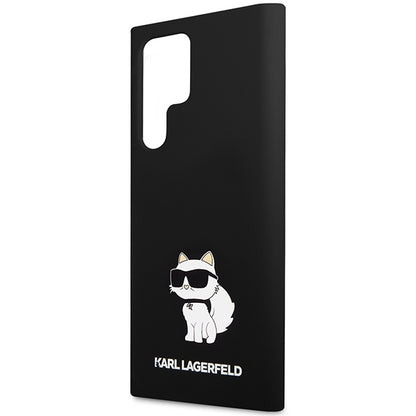 Case for Samsung Galaxy S24 Ultra S928, Karl Lagerfeld, Silicone Choupette NFT, Black