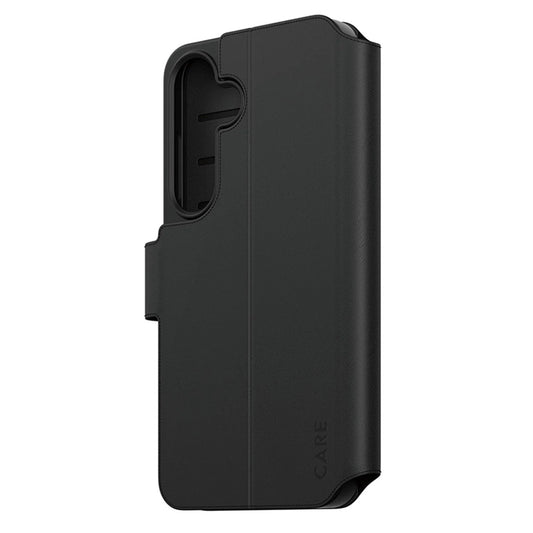 Case for Samsung Galaxy S25 S931, PanzerGlass, Care Feature Kickstand Wallet, Black