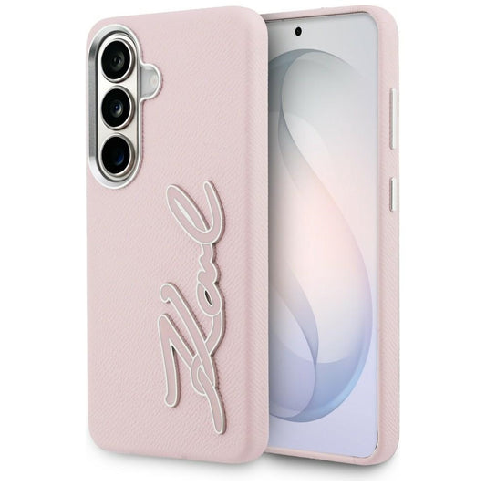 Θήκη για Samsung Galaxy S26 S942, Karl Lagerfeld, Signature Resin Logo, Ροζ