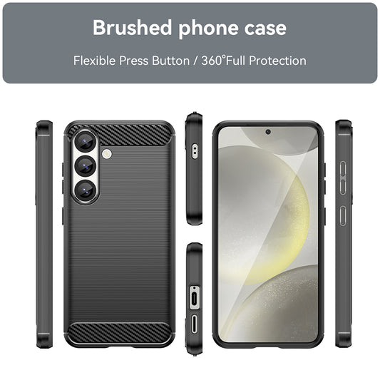 Θήκη για Samsung Galaxy S26 S942, Techsuit, Καρμπόν, Μαύρη