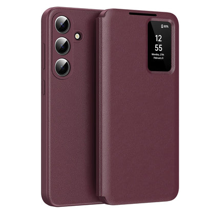 Θήκη για Samsung Galaxy S26 S942, Techsuit, SmartView, Κόκκινη